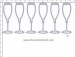 Champagne Glass Rhinestone Transfer CRY250c