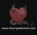 DYH1097 Devil Heart Rhinestone Decal