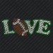 D010 Football Love Rhinestone Decal