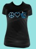 Peace Love and Dreidel Rhinestone Tee TH022 