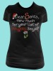 Dear Santa, How much for your list of Naughty Boys? Rhinestone Tee TH059