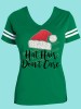 Hat Hair Don't Care Rhinestone and Glitter Tee THV023