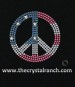 DYH1757 Peace Flag Rhinestone Decal