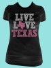 Live Love Texas Rhinestone Tee TR100