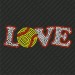 D001 Softball Love Rhinestone Decal