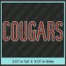 Cougars RhinestoneTransfer CRT065