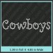 Cowboys Rhinestone Transfer CRT131