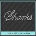 Sharks Rhinestone Transfer CRT218