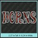 Horns Rhinestone Transfer CRT287