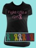 Fight Like a Girl Rhinestone Tee TG013