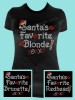 Santa's Favorite Blonde Rhinestone Tee TH090