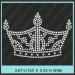 Crown 3 Point Ms Texas Rhinestone Transfer CRY002c
