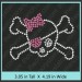Skull with Cross Bones (Small) Rhinestone Transfer CRY016cu