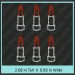 Lipstick Outline Rhinestone Transfer CRY032cp