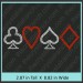 Card Symbol Rhinestone Transfer CRY034ck