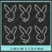 PB Bunny Rhinestone Transfer CRY044c