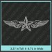 Texas Star with Wings Rhinestone Transfer CRY047c