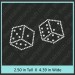 Dice Rhinestone Transfer CRY049c