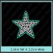 Star Filled Rhinestone Transfer CRY178c